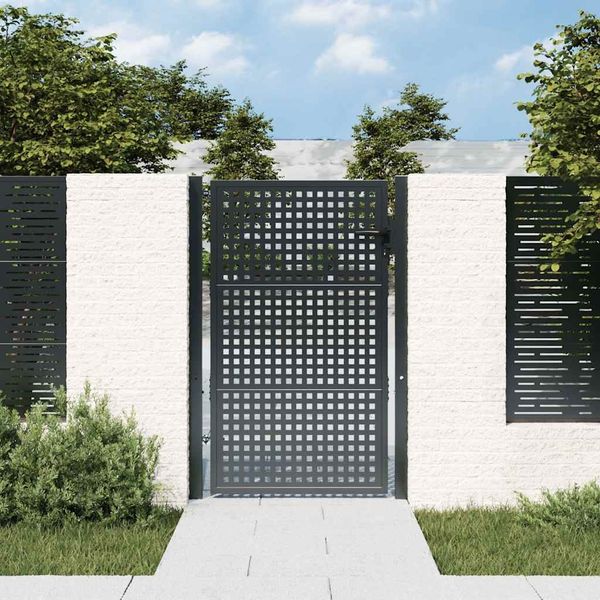 vidaXL Gartentor Anthrazit 100x125 cm Stahl 154561