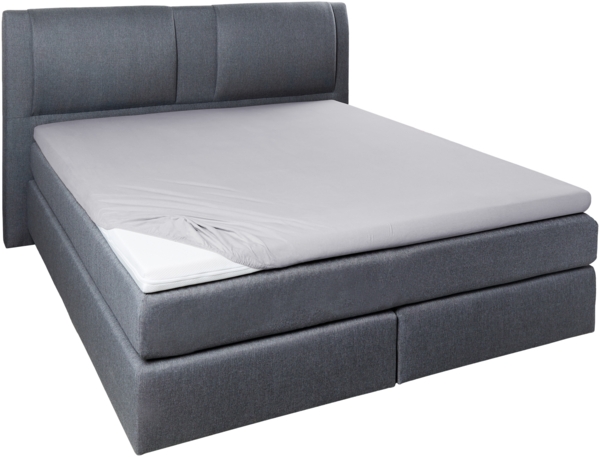 Westminster Spannbetttuch Jersey Elastan Topper 100 x 200 cm hellgrau