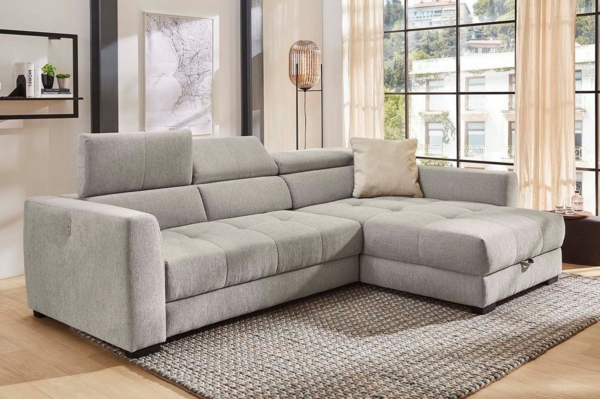 Jockenhöfer Gruppe Ecksofa San Marino L-Form, mit elektromotorischer Sitztiefenverstellung (ca. 30cm), Bettkasten Bild 3