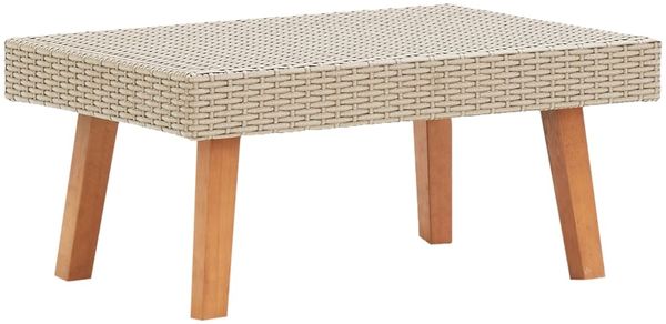 vidaXL Garten-Couchtisch Poly Rattan Beige 310221