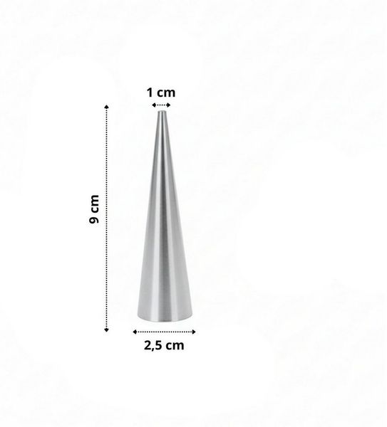 BIG-PAN Backform Backform Trubotschki Edelstahl klein 9 cm Ø2,5 cm, (Cannoli Trubotschki)