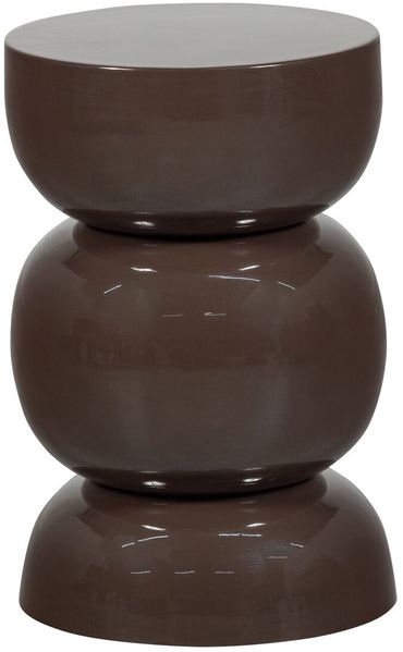 Beistelltisch Breno - Metall Dunkelbraun, Ø 30 cm
