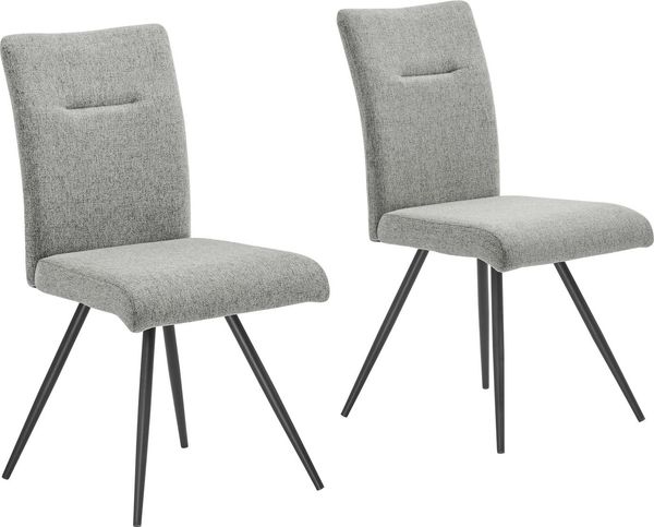 OTTO home 4-Fußstuhl Tayz (Set), mit Strukturstoff oder Samtbezug, aufwendiger Steppung