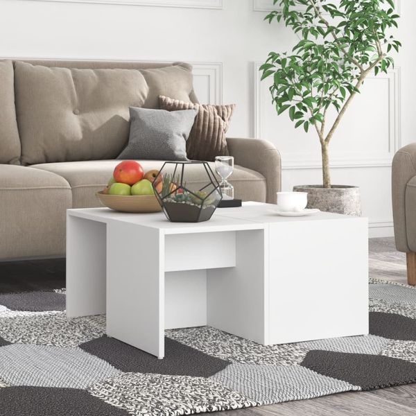 vidaXL Couchtische 4 Stk. Weiß 33x33x33 cm Holzwerkstoff 806813