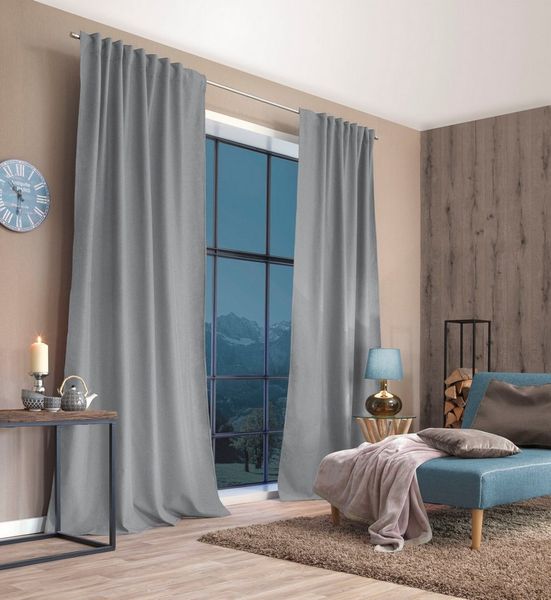 HOME WOHNIDEEN Gardine PELLU (1 St), Multifunktionsband, blickdicht, Chenille, THERMOCHENILLE, UNI
