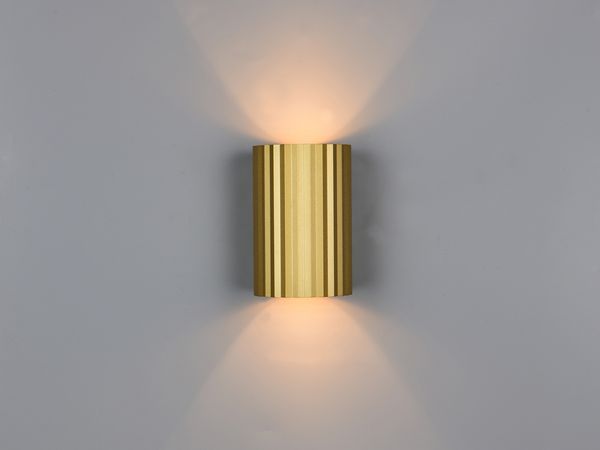 Kleine Wandleuchte IMARIA mit Up and Down Lichteffekt Metall Gold Höhe 12cm