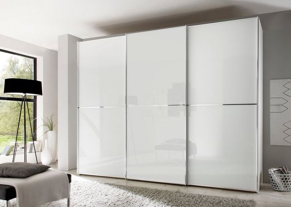 STAUD Schwebetürenschrank Sinfonie Plus, edles Design in hochwertiger Qualität, Made in Germany Mit Glasfront und vier verschiedenen Ausstattungsvarianten