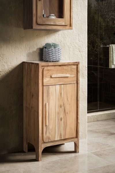 Badunterschrank 44x87cm 'Pure' Akazie massiv