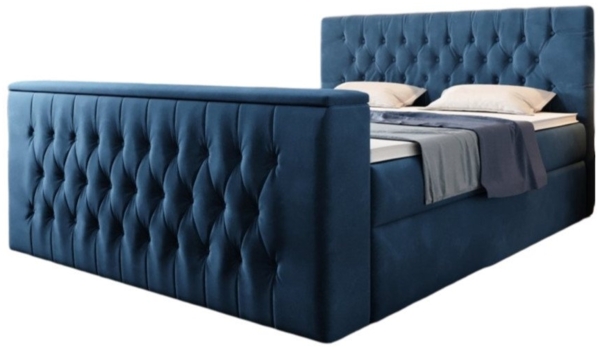 Luxusbetten24 Boxspringbett Velano, mit TV Lift und Stauraum