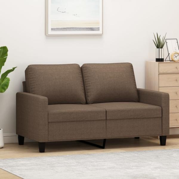 vidaXL 2-Sitzer-Sofa Braun 120 cm Stoff 359158