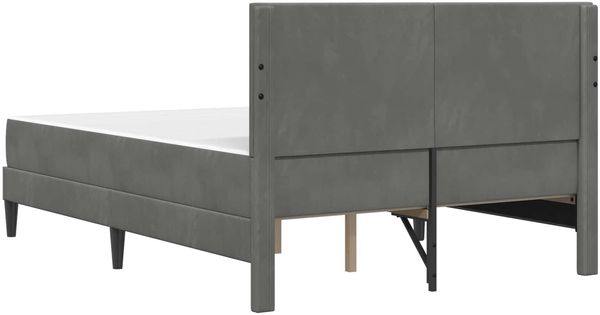 vidaXL Bettgestell mit Matratze vidaXL Dunkelgrau 120 x 190 cm Samt 3415037 Bild 8