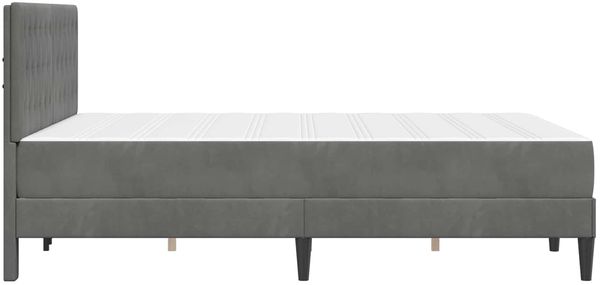 vidaXL Bettgestell mit Matratze vidaXL Dunkelgrau 120 x 190 cm Samt 3415037 Bild 7
