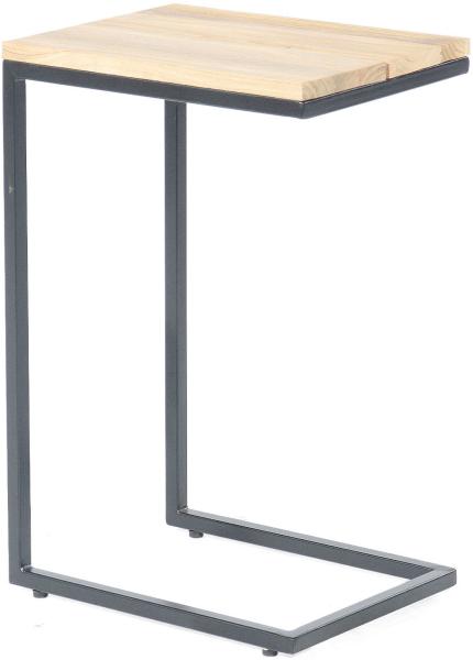 Sonnenpartner Lounge-Beistelltisch Cambridge 40x30 cm anthrazit Teakholz Lounge-Tisch