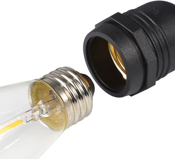 ZMH LED Lichterkette Innen Außen Glühbirnen Lichterkette 7,6m/15m 16-flammig, Weihnachtsdekoration Bild 8