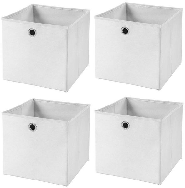 StickandShine Faltbox 4er SET 33 x 33 x 33 cm ohne Deckel – perfekt für KALLAX - 19 Farben