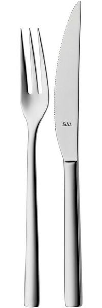 Silit Steakbesteck Trend (12-tlg), 6 Personen, Edelstahl 18/10, 12-teilig, Crominox: Edelstahl 18/10, Wellenschliff