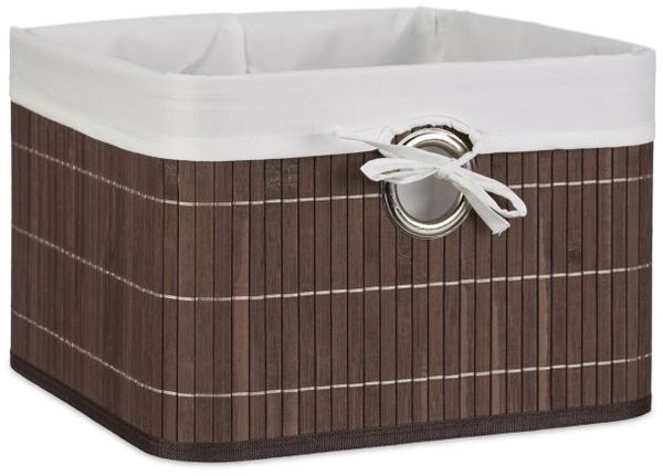 Relaxdays 2x Aufbewahrungskorb Bambus, braun Bild 9