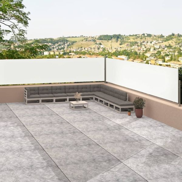 vidaXL Seitenmarkise Ausziehbar Creme 117x1200 cm 318055