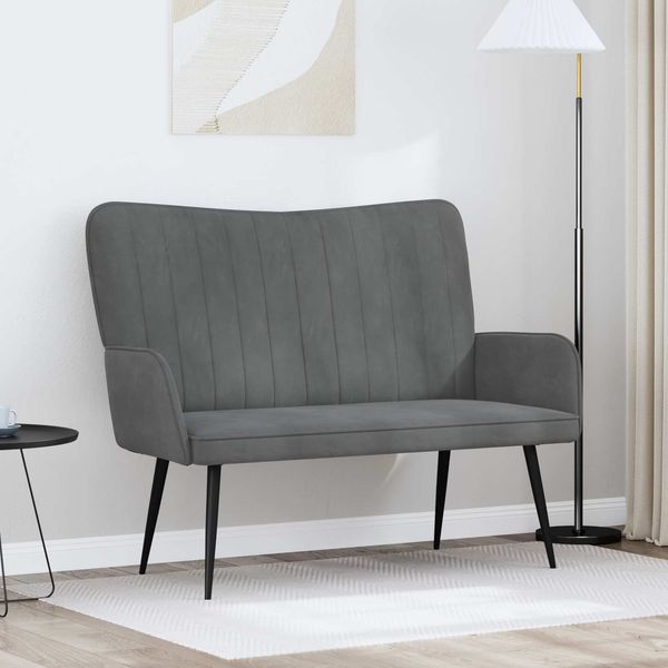vidaXL 2-Sitzer Sofa Dunkelgrau 115 x 61 x 87 cm Samt (V) 42028961