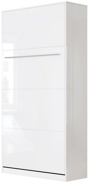 SMARTBett Schrankbett SMARTBett Standard 90x200 Vertikal/Hoch Komfort Lattenrost vertikal/hoch, Regale im Korpus, für Matratzen bis 17 cm Höhe
