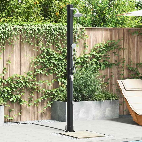 vidaXL Außen Solardusche Schwarz 217 cm PVC und Aluminium 42003414