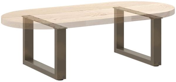 vidaXL Couchtischbeine U-Form 2 Stk. Naturstahl 50x(30-31) cm Stahl 4013139 Bild 8