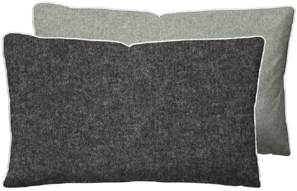 biberna Melange-Flanell Kopfkissenbezug MELANGE UNI, titanium