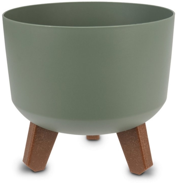 Spetebo Blumentopf auf Füßen (Artikel, 1 St, Pflanztopf in oliv), mit Wasserspeicher