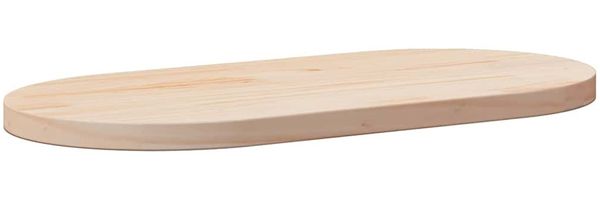 vidaXL Tischplatte 90x45x2,5 cm Massivholz Kiefer Oval 824355