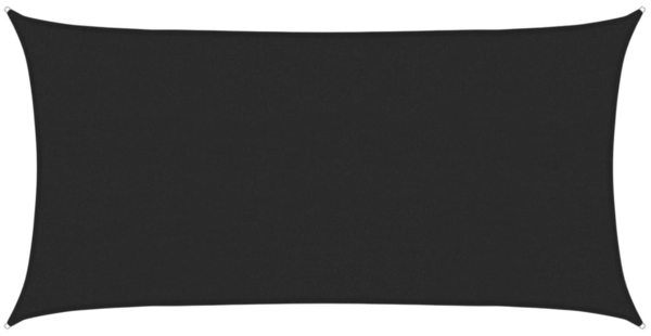 vidaXL Sonnensegel 160 g/m² Schwarz 2x4 m HDPE 311724 Bild 1