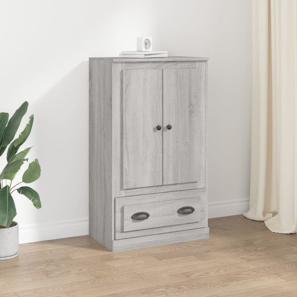 Highboard, BuffetSchrank, Büroschrank Grau Sonoma 60x35,5x103,5 cm Holzwerkstoff