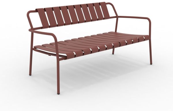 Verdea 2-Sitzer Gartenbank aus Aluminium terracotta