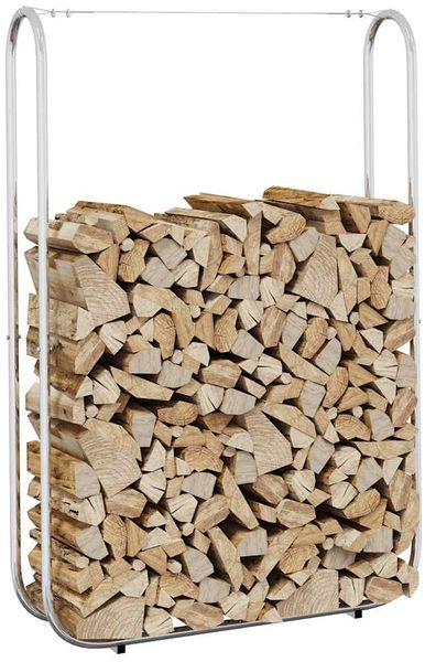 vidaXL Kaminholzregal 100x25x150 cm Stahl verzinkt 4100703