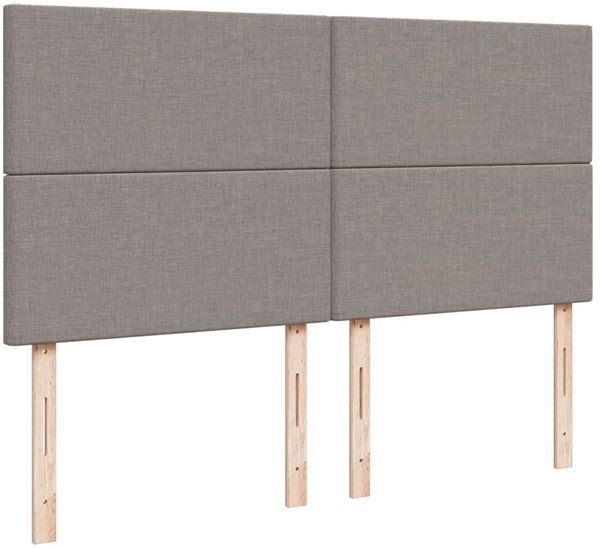 vidaXL Boxspringbett mit Matratze Taupe 180x200 cm Stoff 3292864 Bild 7