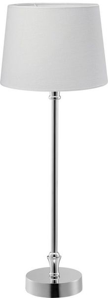 PR Home 71001-420FR01 Tischleuchte Liam silber Stoffschirm weiß 59cm