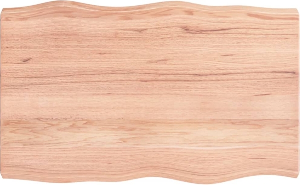vidaXL Tischplatte 80x50x(2-6) cm Massivholz Behandelt Baumkante 363943