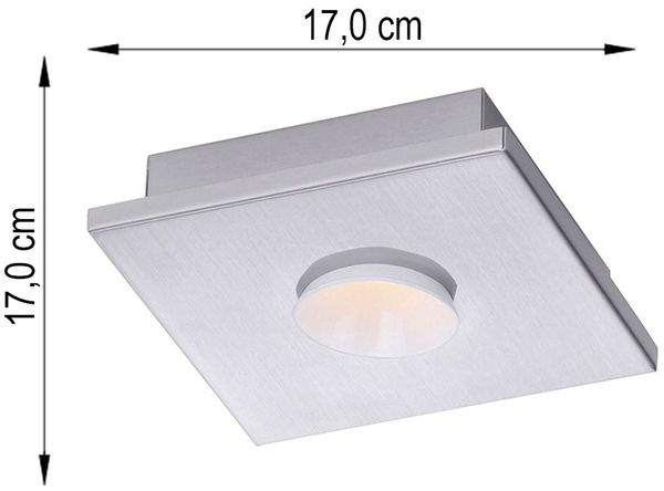 LED Deckenleuchte, dimmbar, weiß, nickel-matt, L 17 cm Bild 5