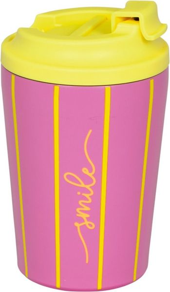 COPPENRATH DIE SPIEGELBURG Thermobecher Trinkbecher To Go Edelstahl 350 ml isoliert bunt Streifen