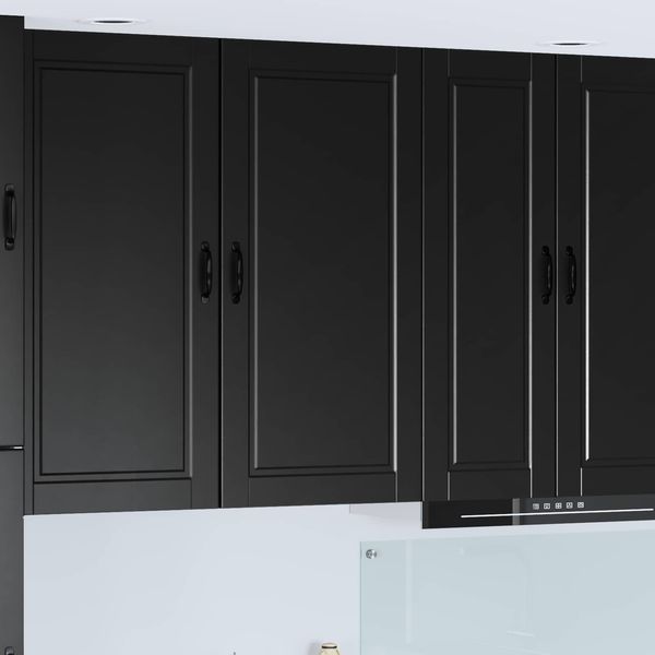 vidaXL Wandschrank PORTO Schwarz 50 x 31 x 100 cm Holzwerkstoff 885476