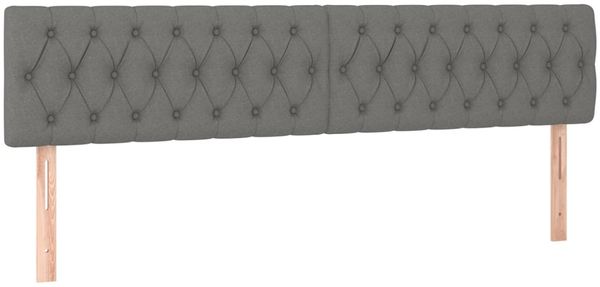 vidaXL Polsterbett mit Matratze Dunkelgrau 200x200 cm Stoff, Härtegrad: H2 [3127070] Bild 6