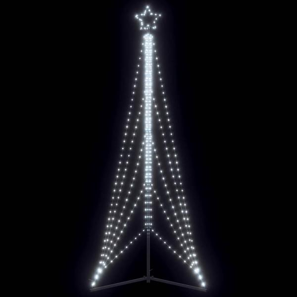 vidaXL Weihnachtsbaum-Beleuchtung 525 LEDs Kaltweiß 302 cm 4016417