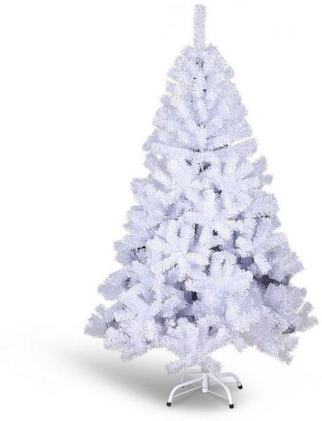 Clanmacy Künstlicher Weihnachtsbaum Weihnachtsbaum Tanne Baum künstlicher Christbaum Weiß Außen 210cm