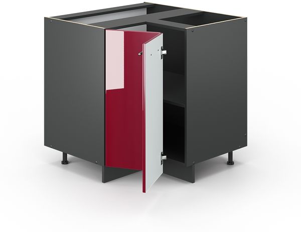 Eckunterschrank Fame-Line Bordeaux Hochglanz 80.5 cm , AP Eiche Vicco Bild 4
