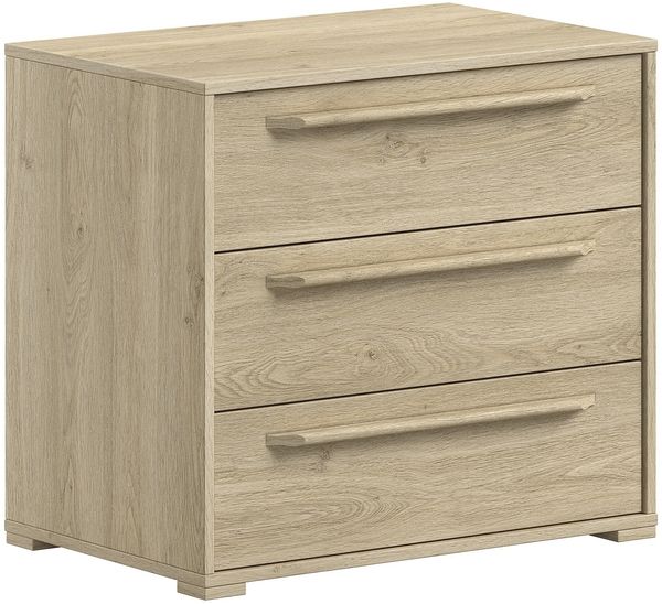 Schubkastenkommode >Sam< in Eiche Melamin Dekor - 67,7x61,5x43 (BxHxT)