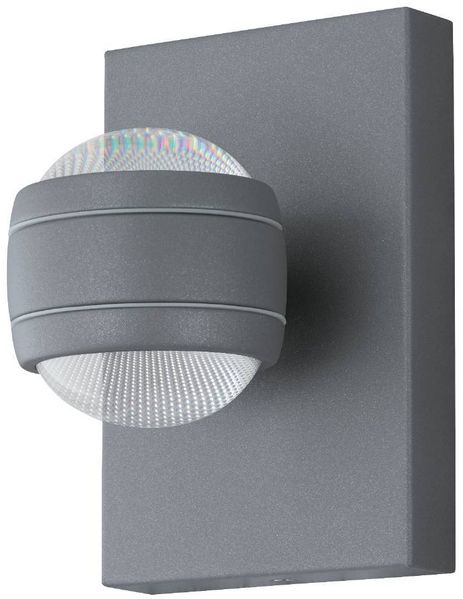 Eglo 94796 Aussenleuchte LED Wandleuchte 2-flammig Up & Downlight SILBER-STRUKTUR SESIMBA