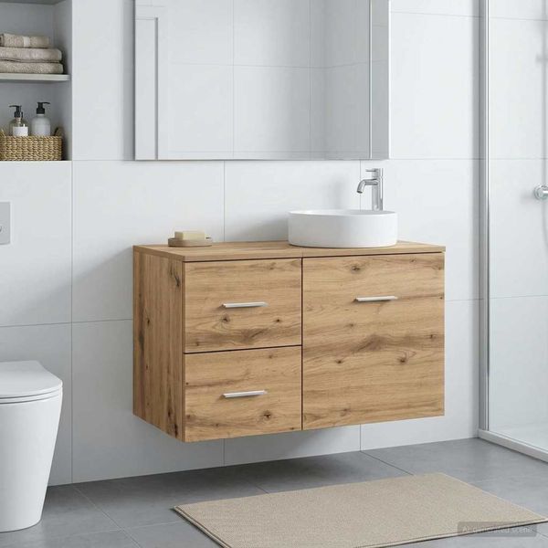 vidaXL Badezimmerschrank Inzwischen Altholz 30 x 44,5 x 50 cm 890380