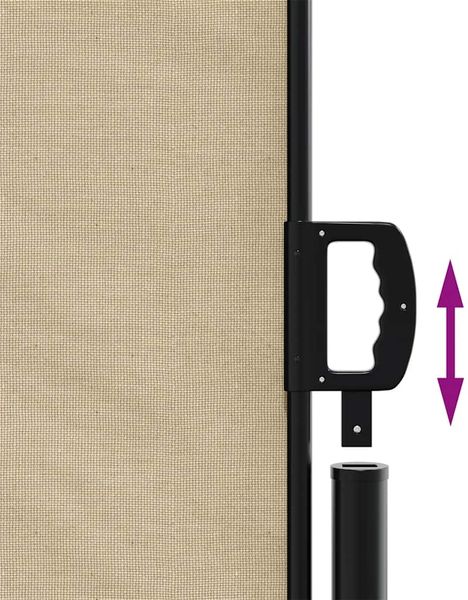 vidaXL Seitenmarkise Ausziehbar Beige 220x600 cm 4004570 Bild 6