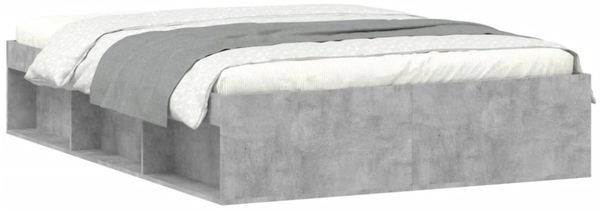 vidaXL Bettgestell Betongrau 135x190 cm 3203911 Bild 6