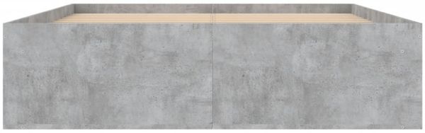 vidaXL Bettgestell Betongrau 135x190 cm 3203911 Bild 4