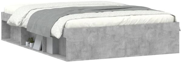 vidaXL Bettgestell Betongrau 135x190 cm 3203911 Bild 8
